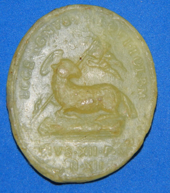 Wax Agnus Dei Pope Pius XII