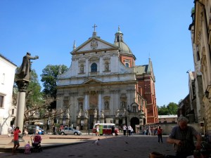 Sv. Pētera un Pāvila baznīca Krakovā, kur notiks 2016. g. PJD tradicionālie latīņu dievkalpojumi